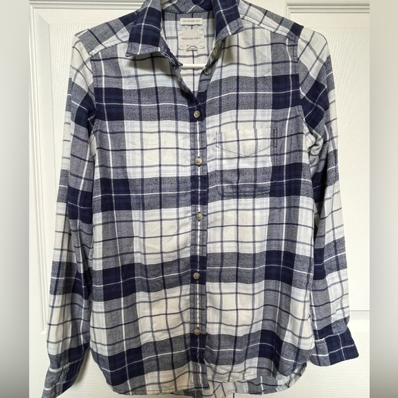 American Eagle Women’s Plaid Top - Picture 1 of 4